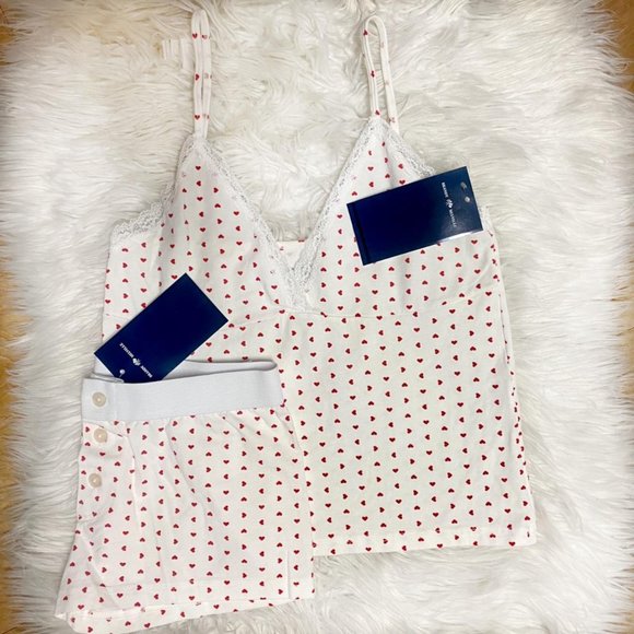 Brandy Melville Amara Hearts Tank Top & Shorts Set - Picture 2 of 4